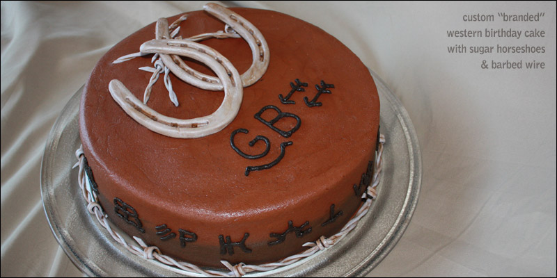western branded birthday cake